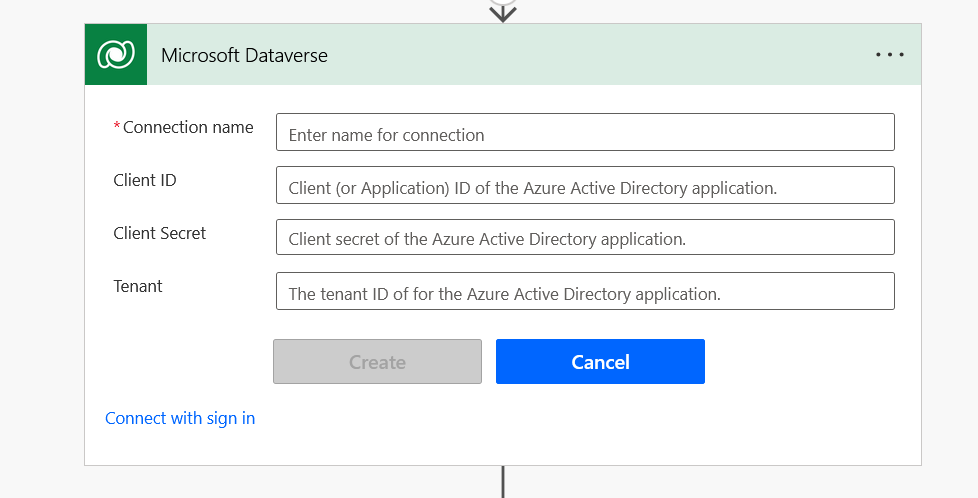 Power Automate create service principal connection reference
